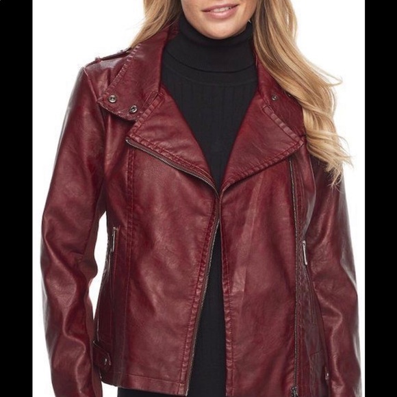 Jackets & Blazers - Sebby Collection faux leather jacket